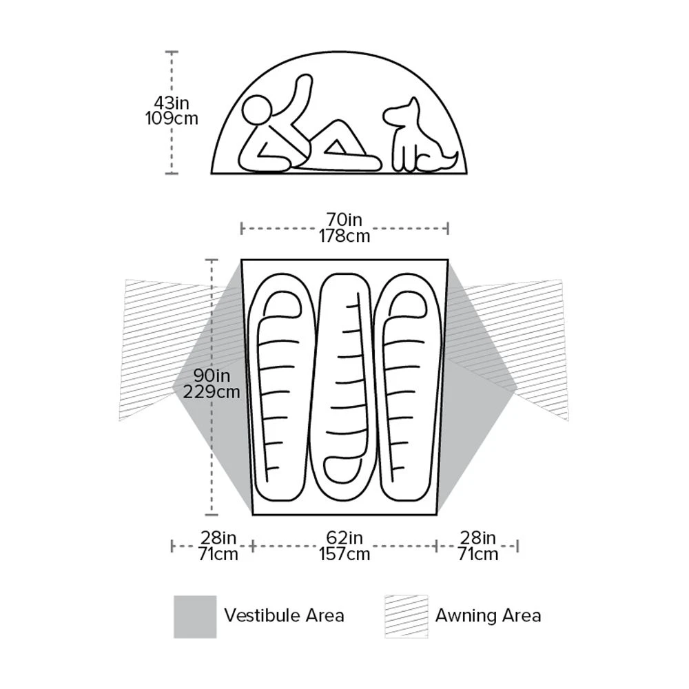 Big Agnes Copper Spur HV UL3 3 Person Tent 3 Big Agnes Copper Spur HV UL3 3 Person Tent - Image 3
