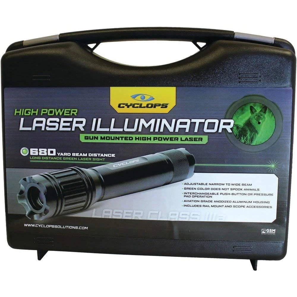 Cyclops Green Laser Illuminator With Attachments & Hard Case 1 Cyclops Green Laser Illuminator With Attachments & Hard Case