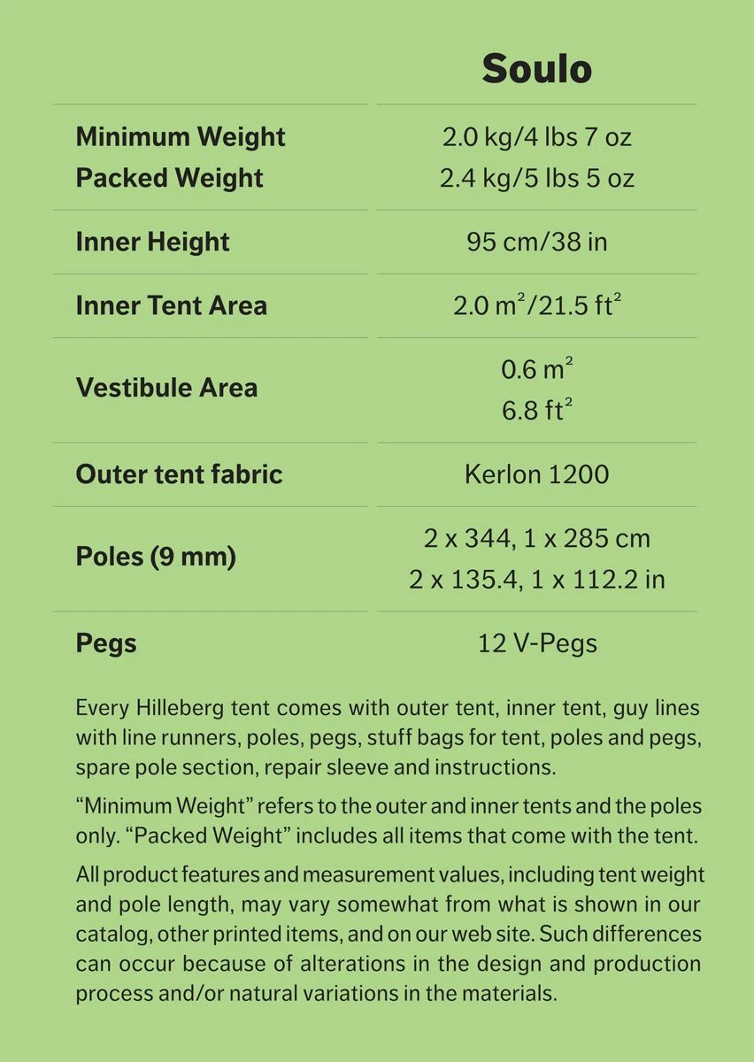 Hilleberg Soulo 1 Person Tent 5 Hilleberg Soulo 1 Person Tent - Image 5