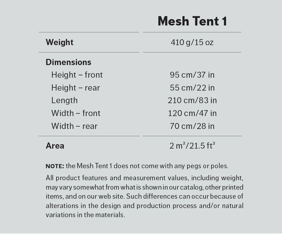 Hilleberg Mesh 1 Person Tent 2 Hilleberg Mesh 1 Person Tent - Image 2