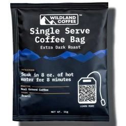 Wildland Coffee Extra Dark Roast Steepable Coffee Bags - 10 Pack